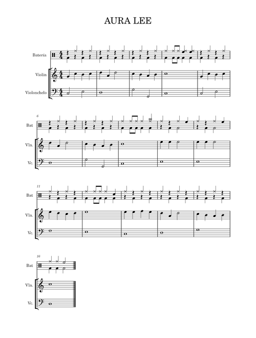 Aura lee – Misc Traditional