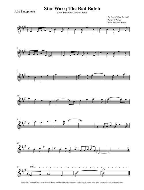 Star Wars; The Bad Batch (Arr. Wesley S. SIlva) - Sean Michael Kiner, Kevin D Kiner, David Glen Russell (Alto Sax Solo)