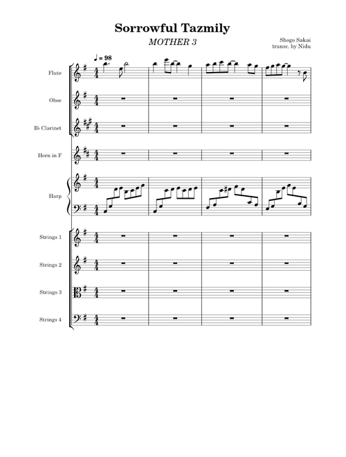 Sorrowful Tazmily – Shogo Sakai - MOTHER 3