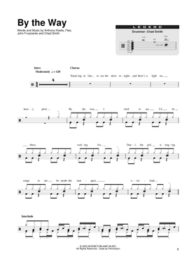 RED HOT Chili Peppers バンドスコア By the Way レッド・ホット・チリ