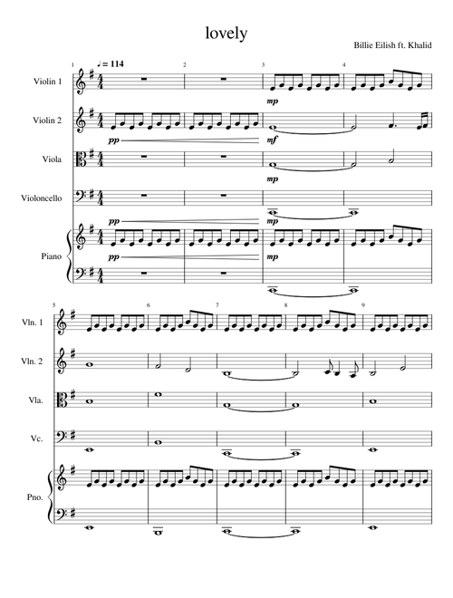 Lovely (Billie Eilish ft. Khalid)- Orchestra
