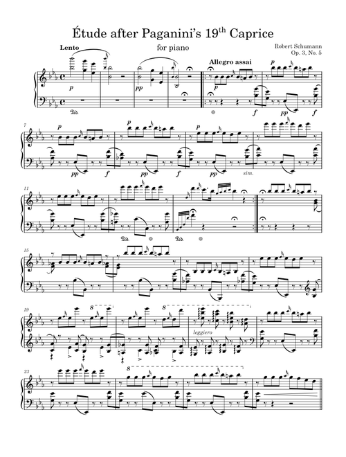 Étude after Paganini's 19th Caprice - R. Schumann, Op. 3, No. 5