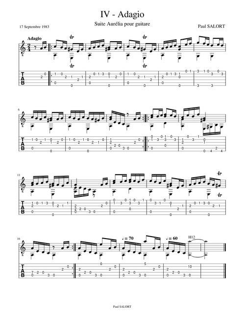 PRS 053.04 Adagio pour guitare