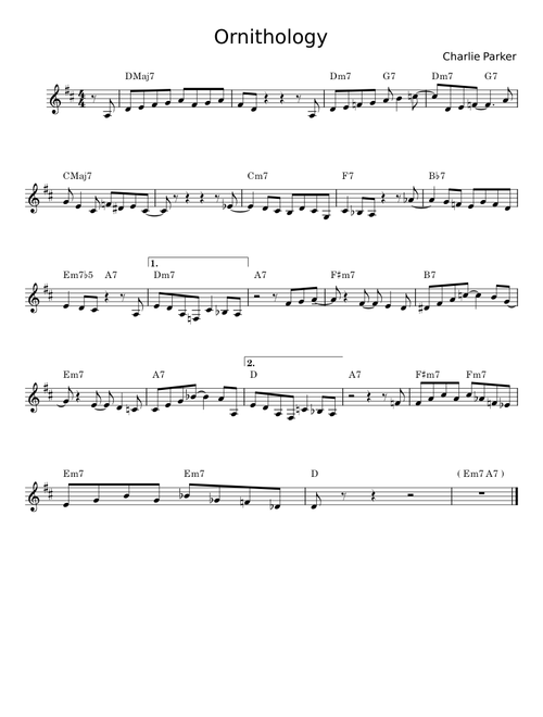 Ornithology - Charlie Parker