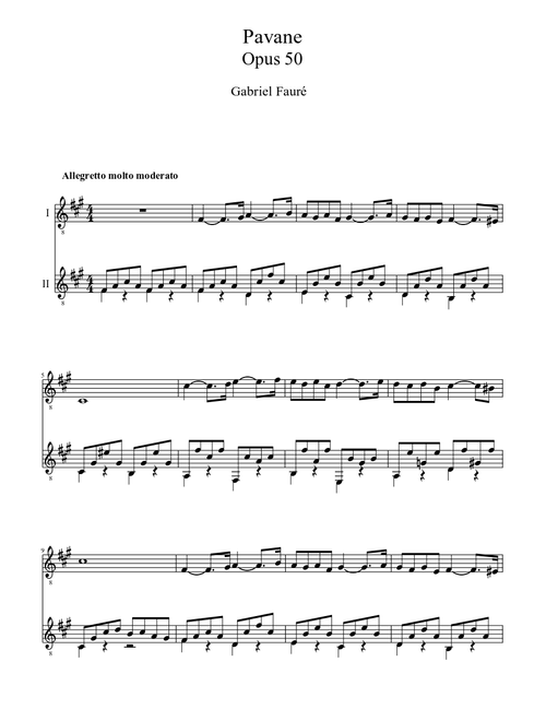 Pavane, Opus 50, Gabriel Fauré [Short Version]