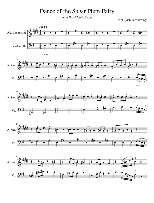 Dance of the Sugar Plum Fairy Duet