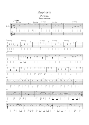 Euphoria – Polyphia Sheet Music with Chords for Piano (Solo) easy ...