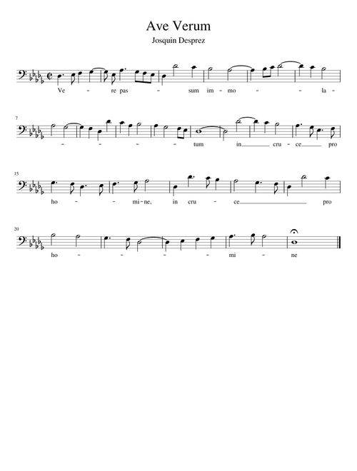 Ave Verum Corpus, Josquin Desprez