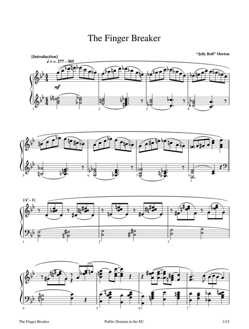 The Finger Breaker - Jelly Roll Morton - 1938
