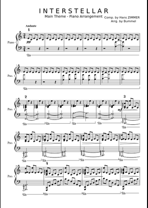 Play Official version of Interstellar Sheet Music by Hans Zimmer ...