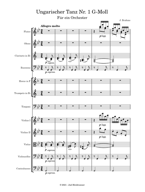 Hungarian Dance No. 1 "Allegro Molto" WoO1 – Johannes Brahms