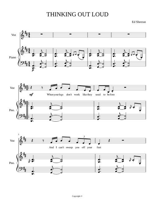 Thinking Out Loud - Violin & Piano