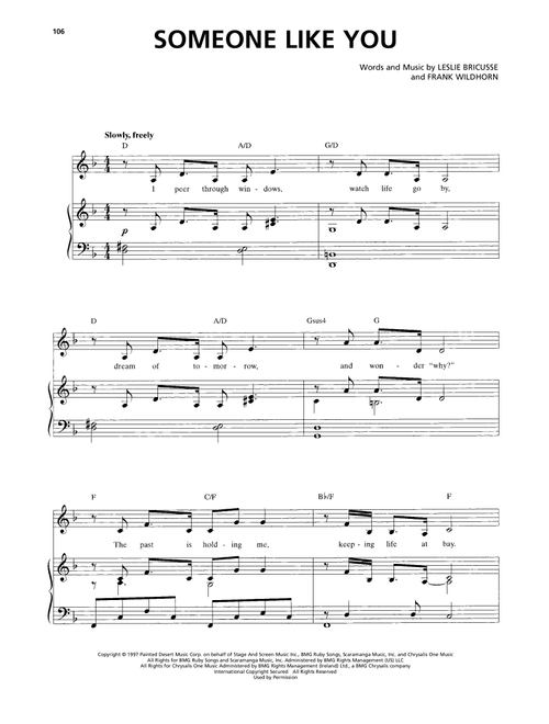 Someone Like You (from Jekyll & Hyde) (2013 Revival Version) - Frank Wildhorn, Leslie Bricusse (Piano Vocal)
