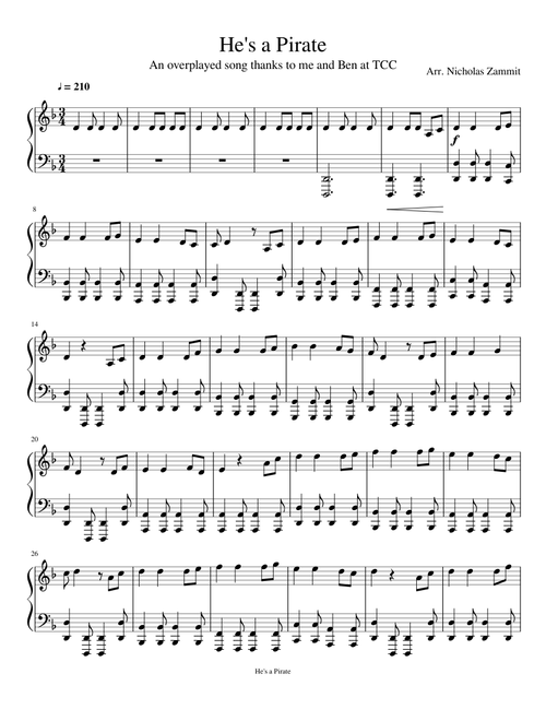 NickZammit15 | Free sheet music | Download PDF or print on