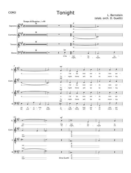 Tonight - Leonard Bernstein
