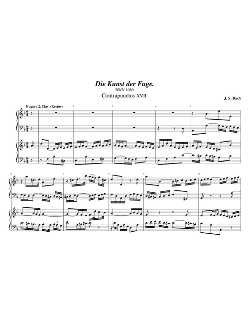 J. S. Bach: The Art of the Fugue, BWV 1080, Contrapunctus 17