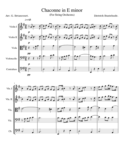 Buxtehude Chaconne in E minor