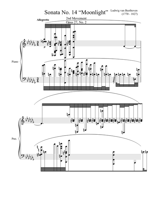 Sonata No. 14 Moonlight 2nd Movement