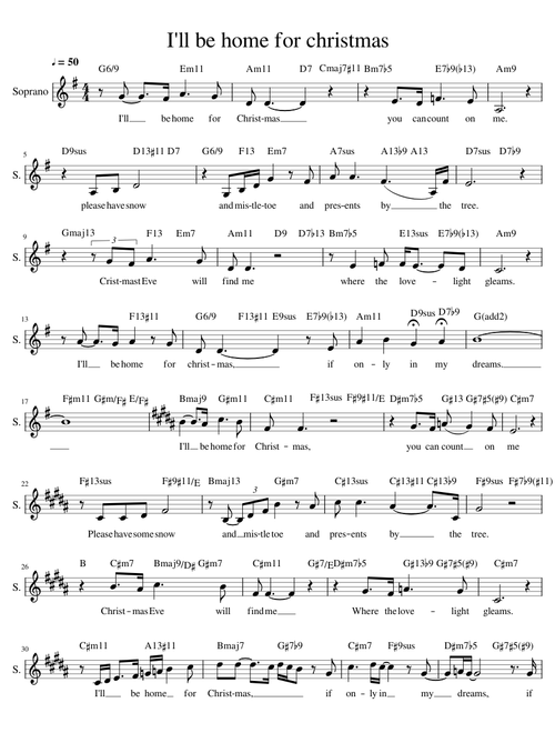 I'll Be Home For Christmas - jazz reharmonized