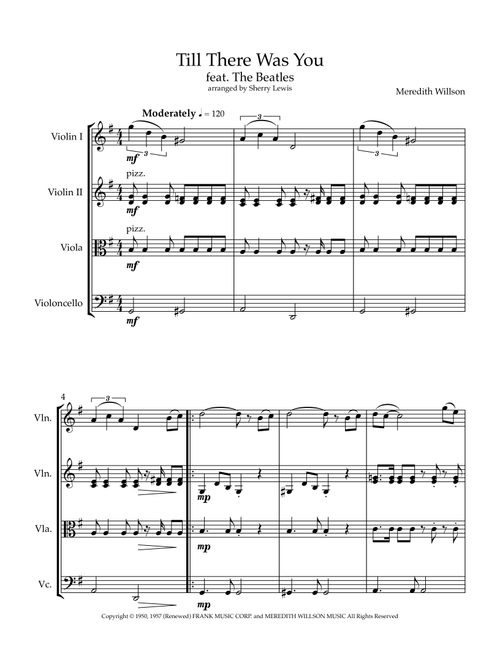 Till There Was You (Arr. Sherry Lewis) - The Beatles (String Quartet)