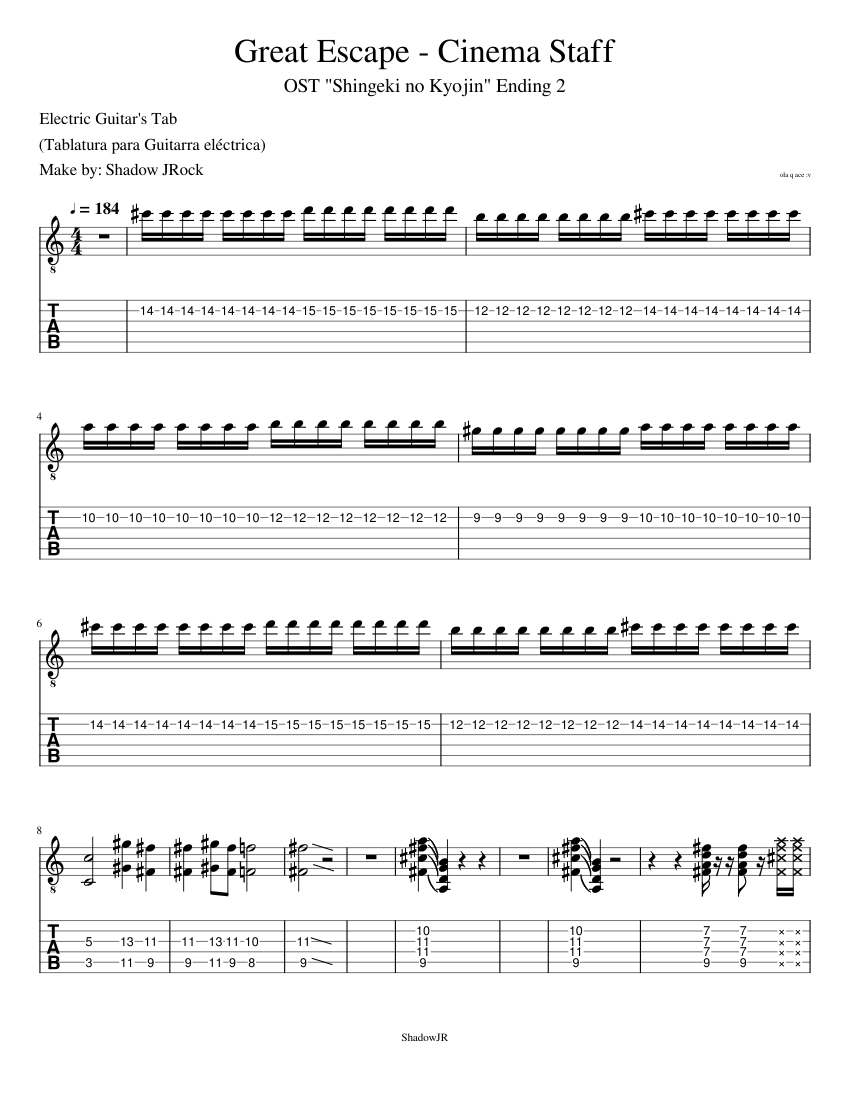 Dokken: Back for the Attack ギター　TAB譜 ドッケン バックフォージアタック タブ譜 Dokken - Back For the