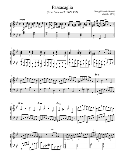 Passacaglia (from Suite no.7, HWV 432) - Georg Frideric Handel