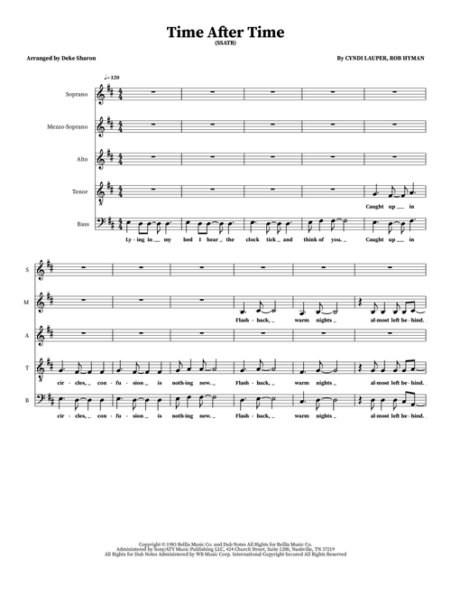 Time After Time (Arr. Deke Sharon) - Cyndi Lauper Featuring Sarah Mclachlan (Choral)