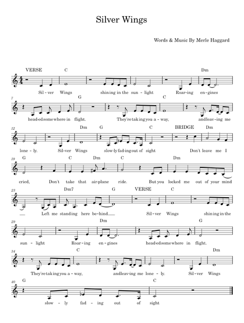 Silver wings - Merle Haggard