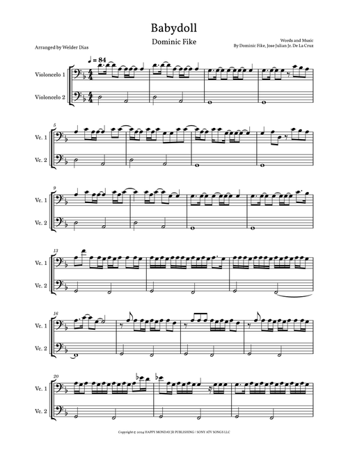 Babydoll (Arr. Welder Dias) - Dominic Fike (Cello Duet)