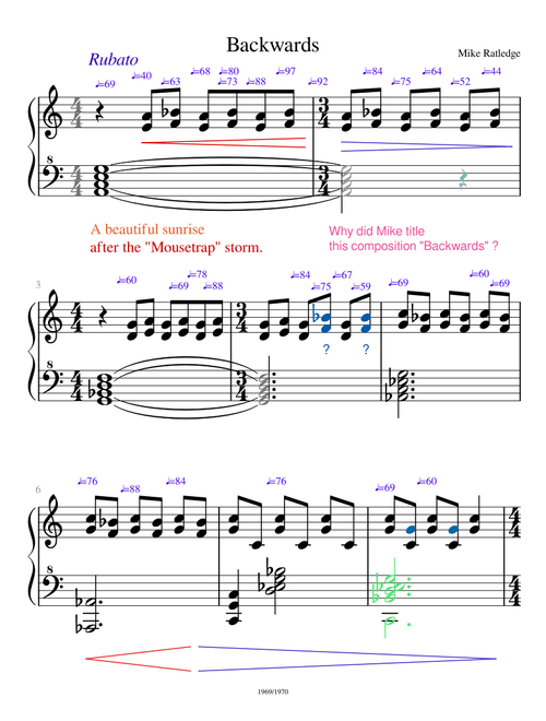 "Backwards" by Mike Ratledge of Soft Machine - my piano intro arrangement
