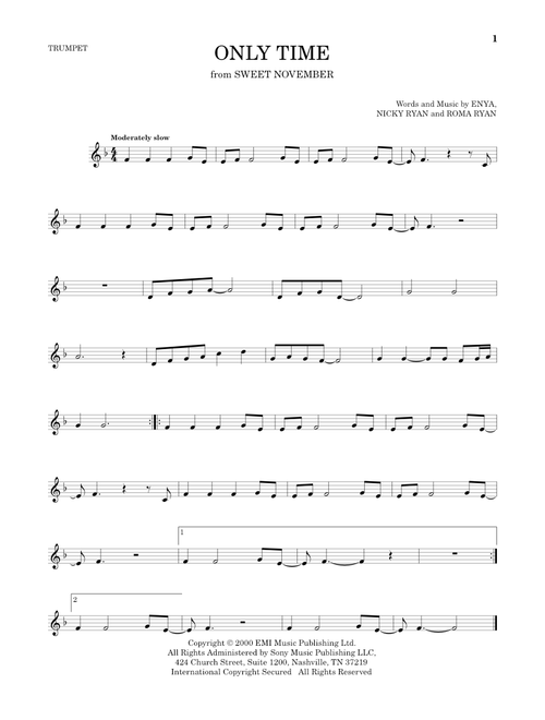 Only Time - Enya (Trumpet Solo)