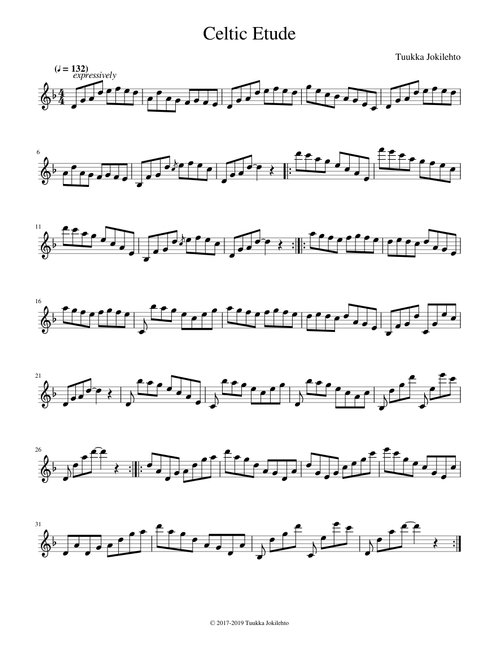 Celtic Etude (Violin solo)