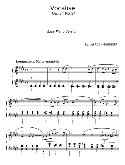 Vocalise Op. 34 No. 14 - Sergei Rachmaninoff