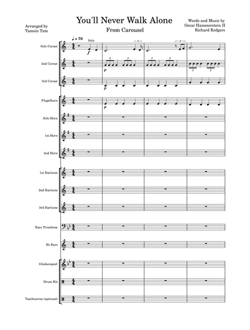 You'll Never Walk Alone (Arr. Tamsin Tate) - Andrea Bocelli (Brass Band)