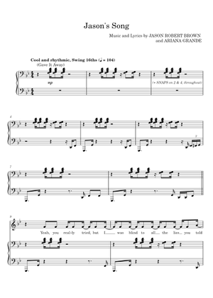 JASON’S SONG - Jason Robert Brown Sheet Music for Piano, Synthesizer ...