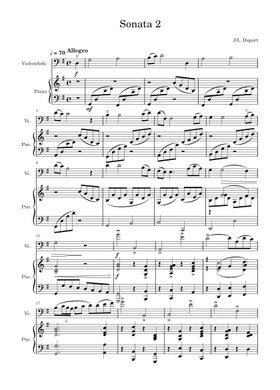 Free 2E Sonate For Cello And Piano by Duport, Jean-Louis sheet