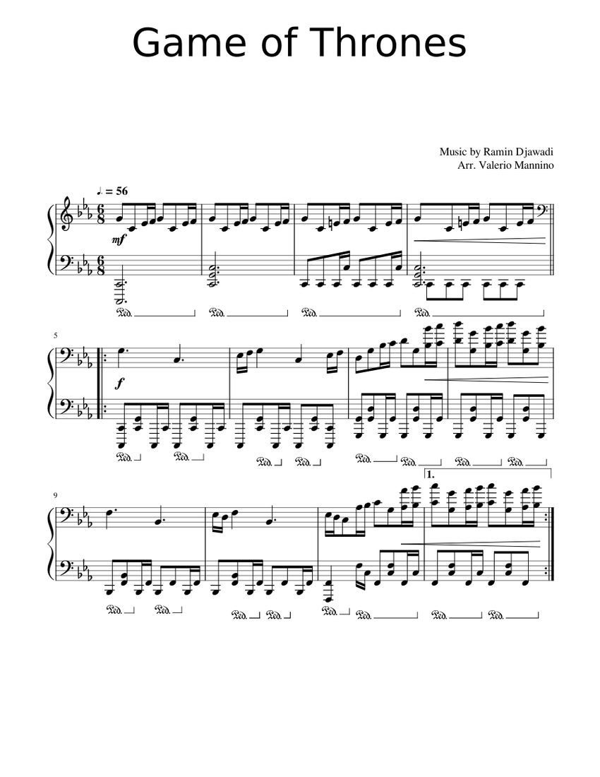 Game of Thrones Sheet music for Piano (Solo)