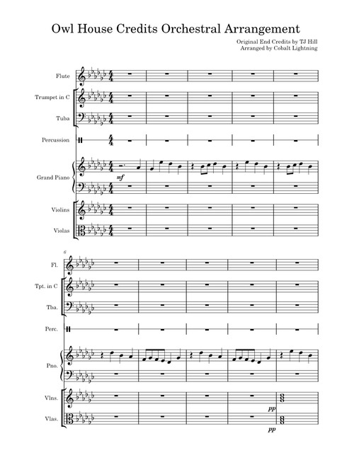 The Owl House End Credits – TJ Hill Owl House Orchestral Arrangement