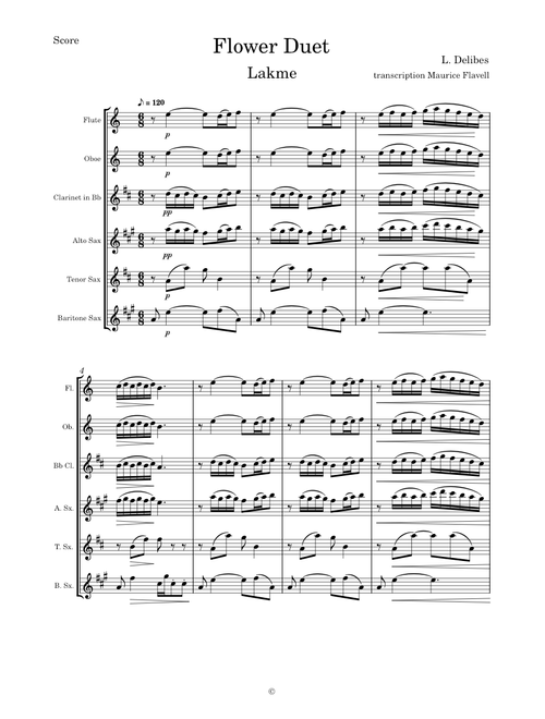 Flower Duet  Lakme  - Wind Ensemble
