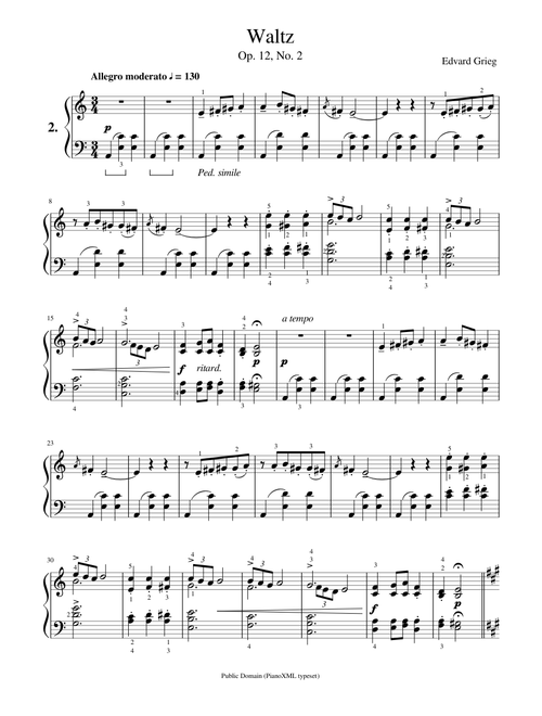 Grieg: Waltz, Op. 12, No. 2