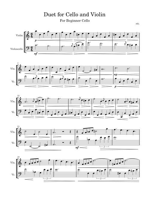 Duet for Cello and Violin