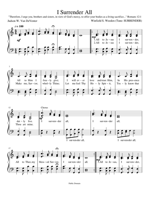 I surrender all - Winfield S. Weeden