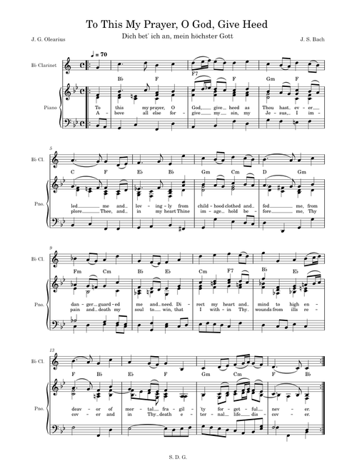 To This My Prayer - Bach (EASY)