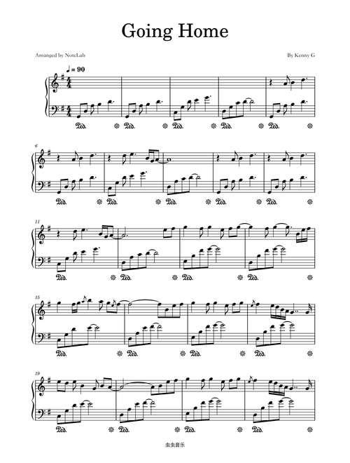 Going Home (Arr. NoteLab) - Kenny G (Piano Solo)
