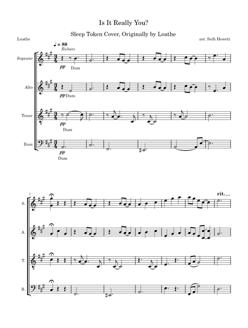 Is it really you? – Sleep Token A Capella Arrangement