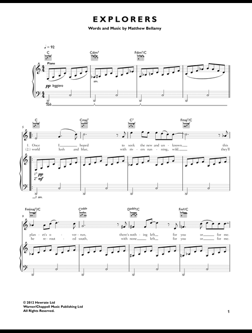 Explorers - Muse (Guitar Tab)