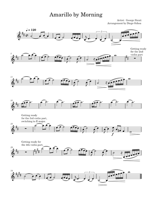 Amarillo by Morning (For beginners)