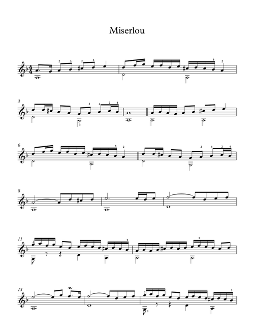Miserlou - Traditional Greek song (Arr. Milan Mitic) (Solo Guitar)