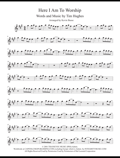 Here I Am To Worship (Arr. Kevin Busse) - Tim Hughes (Flute Solo)