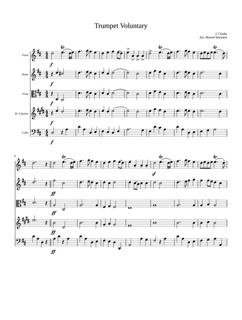 Trumpet Voluntary Clarke Arr MW